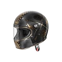 Premier Full Face Trophy Helmet, Carbon Nx Gold Chromed, XL